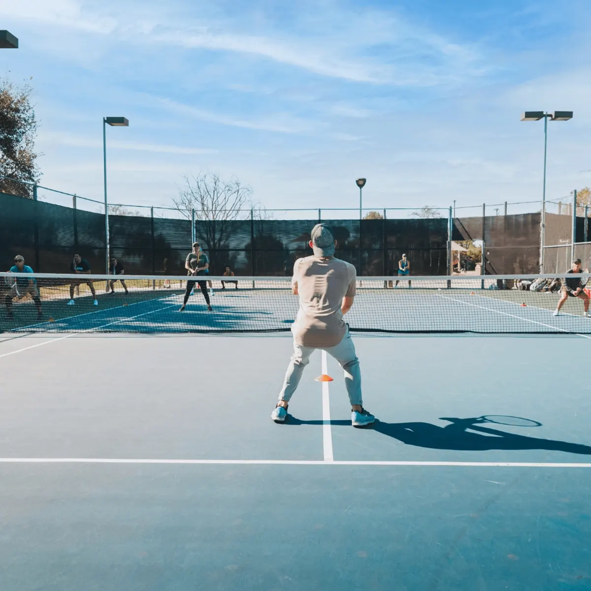 Group fitness at Moulton Meadows — outdoor training