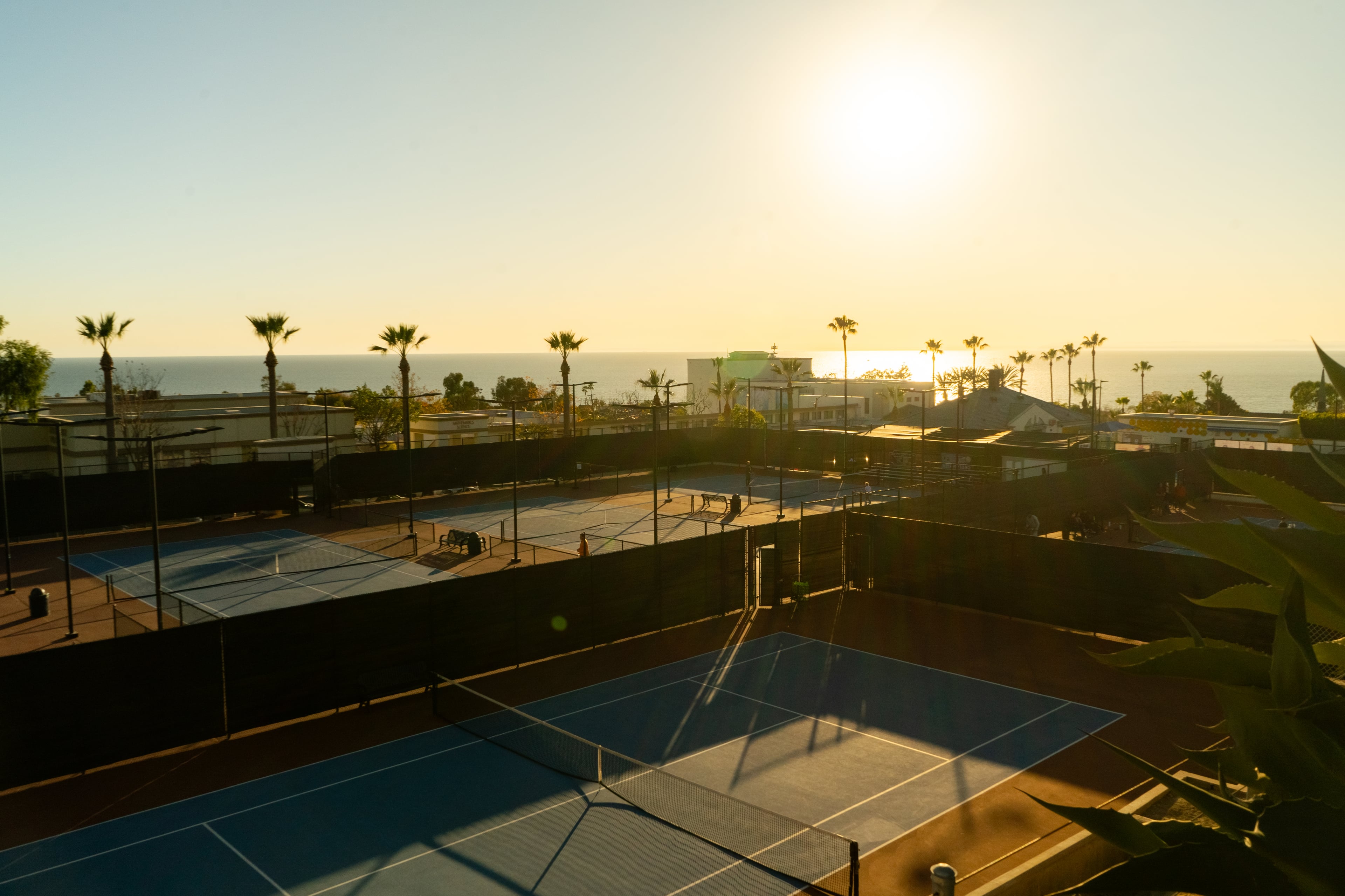 Championship tennis courts in Laguna Beach