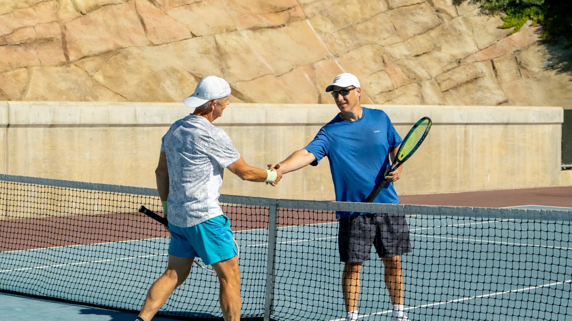 Saturday match play on the courts at Laguna Beach Tennis Academy